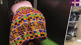 Ghana maid rides big cock driver in wild bent-over creampie action!