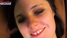 sarah james bends for deep pussy pounding and cum swallow