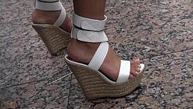 hey check out this hot asian's sexy legs in heels