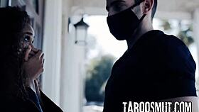 cheating ebony milf rides delivery guy cowgirl deepthroat in hardcore interracial scandal affair 💋🔥