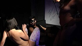 colombian slut dances wet pussy public nightclub group erotic threesome