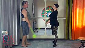 regina noir spanks bad ballerina's ass scolds fucks mouth and pussy in studio