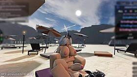 indoor pool wasn't enough so we fuck hard on the beach