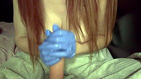 Why tease with latex gloves when italian milf artemisia's big tits handjob hits harder?