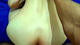 blindfolded slut sucks then takes anal creampie daily adventure