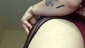 Chubby Curvy Slut Strips See-Through Bra Teasing Huge Tits Squirting Vibrator Cum