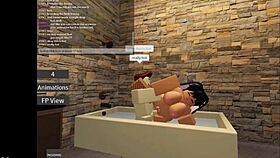 hardcore roblox game turns into big ass bunny tits fuck fest