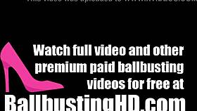 sexy babe kicks balls hard on her knees new year style