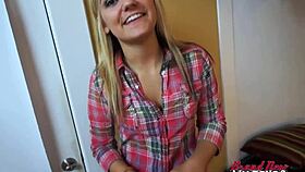 Southern Blonde Bailey Sucks Rides Dick for Cum Facial!