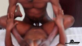 teaching babe to deepthroat black monster cock