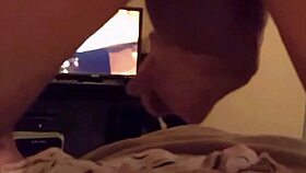 He strokes to homemade cum on stained panties