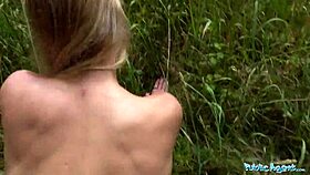 Public Agent Fucks Horny Blonde's Tight Body in Forest