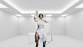 granny leia licks darth's cock before dark side cum explosion