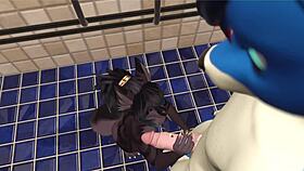 i can't resist this alpha wolf pounding my slutty holes at the gym vrchat vr