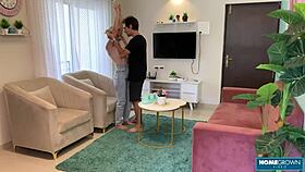 Blonde babe hammered deep by tattooed stud's big cock 😈