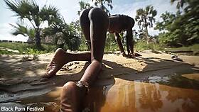 lucky foreigner pounds african queen's perfect body riverside