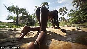 lucky foreigner pounds african queen's perfect body riverside