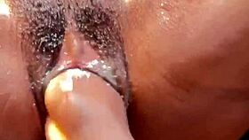 Ebony Milf Fists Her Dripping Pussy to Massive Orgasm