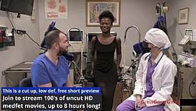 nurse rina's virginity clinic closeup anal fingering and deepthroat for petite patient