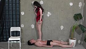 my japanese mistress tramples my face full weight standing