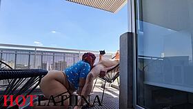 thick argentinian babe rides stranger's cock cowgirl on new year's eve