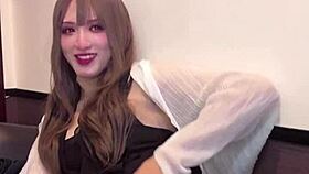 Big Tits Japanese Ladyboy Masturbates Wild During Live Stream!