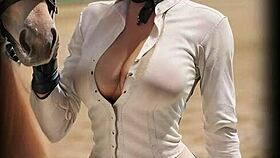 rich milf cougar in leather boots gloves rides outdoor cumshot bliss