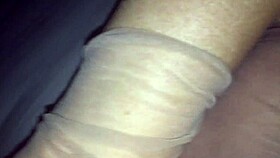 nylon socks tease leads to explosive wife masturbation climax