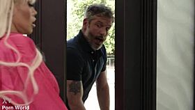 Rich Bitch Bridgette B Takes Delivery Guy's Cock In All Holes