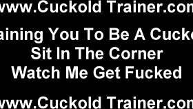 femdom wife dominates old cuckold with bdsm fetish control