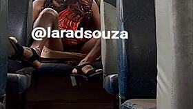 lara dsouza struts her crossdressing slut vibe on the bus part 2
