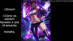 in the dimly lit anime world, akali takes control with femdom pissplay joi and cei commands