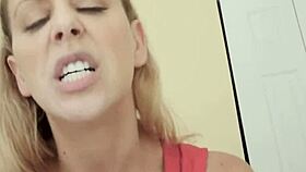 smalltitted cougar milf straddles that thick dong pov style in hardcore action