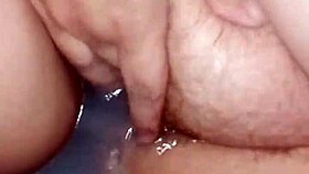 i'm teasing my naked pussy in the bathtub getting so wet