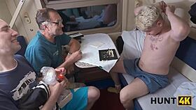 Russian teen asks: rough fuck my juicy pussy on this train stranger?