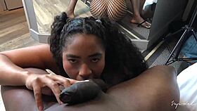 Amateur Couple's Intense Sloppy Big Cock Blowjob