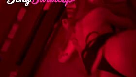 wild rio party bathroom sex with anal and submissive footjob fun