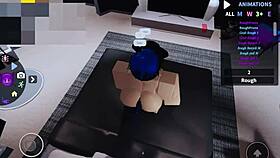 Femboy gets fucked hard by rich cock in Roblox game