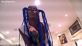 The Artemixxx rams huge black cock into trixxie morella's tiny ebony pussy