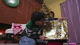 milf bends for festive anal pounding holiday style