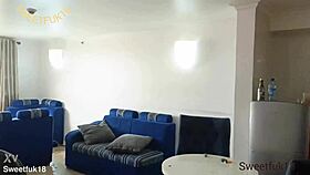 damn this sexy ebony latina in lingerie charges phone but i dive into her shaved pussy outdoors squirting on big black cock