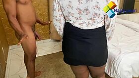 hotel ebony cleaner rips clothes for fat ass doggystyle creampie on big black cock