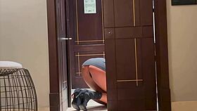 latina brunette with perfect athletic body fucks wildly in miniskirt gym