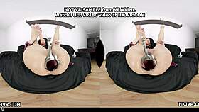 hotkinkyjo spreads ass wide with speculum for deep dildo bulge