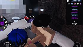 Femboy gets fucked hard by rich cock in Roblox game