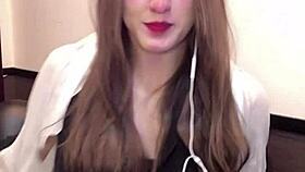 Big Tits Japanese Ladyboy Masturbates Wild During Live Stream!