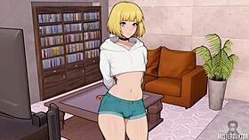 horny petite femboy slut teases shaved cock wet 💦🍑