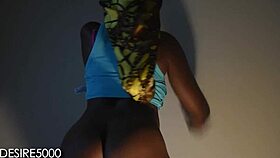 Curvy Ebony Wife Deepthroat Blowjob Intense Eye Contact