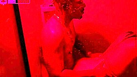 Intense shower sex with massive black cock