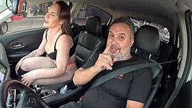 Transexual Jessica Bittencourt Strips Naked On Street For Ride